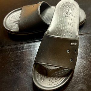 Crocs Slides, Black Size 11